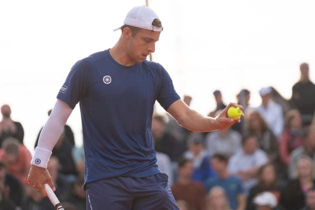 2024-05-28 Roland Garros 2024 - Day Two PARIS, FRANCE - MAY 28: Tallon Griekspoor of the Netherlands during his first round match against Mackenzie McDonald of the United States on Day Two of the 2024 French Open at Roland Garros on May 28, 2024 in Paris, France. (Photo by Marleen Fouchier BSR Agency) Paris France Content not available for redistribution in The Netherlands directly or indirectly through any third parties. Copyright: xBSRxAgencyx
