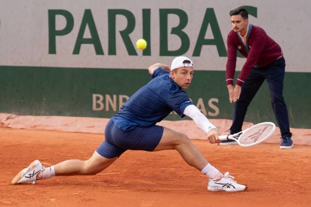 2024-05-28 Roland Garros 2024 - Day Two PARIS, FRANCE - MAY 28: Tallon Griekspoor of the Netherlands during his first round match against Mackenzie McDonald of the United States on Day Two of the 2024 French Open at Roland Garros on May 28, 2024 in Paris, France. (Photo by Marleen Fouchier BSR Agency) Paris France Content not available for redistribution in The Netherlands directly or indirectly through any third parties. Copyright: xBSRxAgencyx