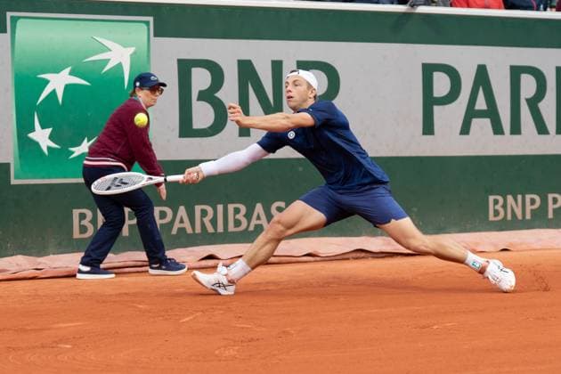 2024-05-28 Roland Garros 2024 - Day Two PARIS, FRANCE - MAY 28: Tallon Griekspoor of the Netherlands during his first round match against Mackenzie McDonald of the United States on Day Two of the 2024 French Open at Roland Garros on May 28, 2024 in Paris, France. (Photo by Marleen Fouchier BSR Agency) Paris France Content not available for redistribution in The Netherlands directly or indirectly through any third parties. Copyright: xBSRxAgencyx