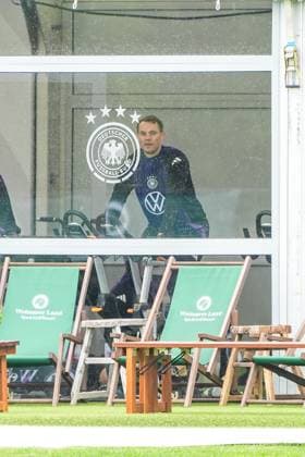 Goalkeeper Goalie Manuel Neuer Germany Germany trains on the ergometer Blankenhain 29 05 2024 Training camp for the German national team in preparation for the European Championship, Golf Resort Weimarer Land