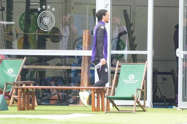 Leroy Sane arrives for training Blankenhain 29 05 2024 Training camp for the German national team in preparation for the European Championship, Golf Resort Weimarer Land