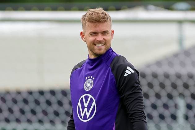 Maximilian Mittelstaedt laughs, training day 3, training camp of the German national team, Spa and GolfResort Weimarer Land, 29 05 2024, Blankenhain, Germany
