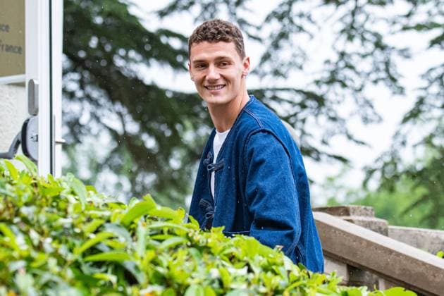 Benjamin Pavard FOOTBALL : Arrivee des joueurs de lÂ’Equipe de France - Clairefontaine - 29 05 2024 BaptisteAutissier Panoramic 