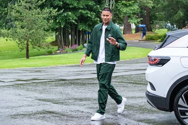 Alphonse Areola FOOTBALL : Arrivee des joueurs de lÂ’Equipe de France - Clairefontaine - 29 05 2024 BaptisteAutissier Panoramic 
