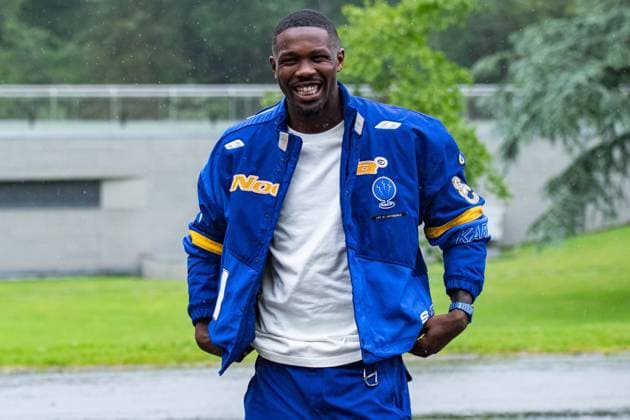 Marcus Thuram FOOTBALL : Arrivee des joueurs de lÂ’Equipe de France - Clairefontaine - 29 05 2024 BaptisteAutissier Panoramic 