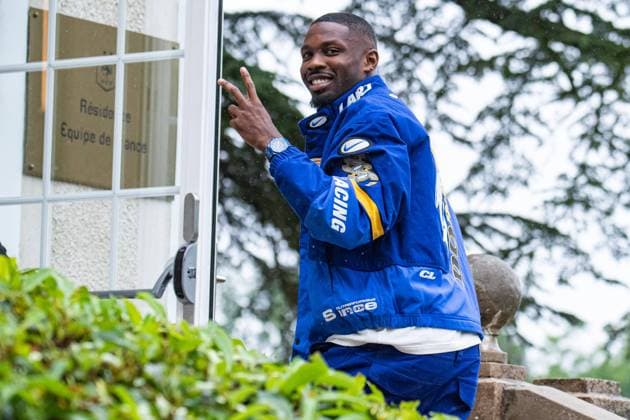 Marcus Thuram FOOTBALL : Arrivee des joueurs de lÂ’Equipe de France - Clairefontaine - 29 05 2024 BaptisteAutissier Panoramic 