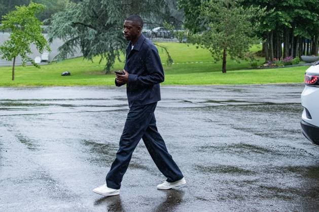 Ousmane DembÃ lÃ FOOTBALL : Arrivee des joueurs de lÂ’Equipe de France - Clairefontaine - 29 05 2024 BaptisteAutissier Panoramic 