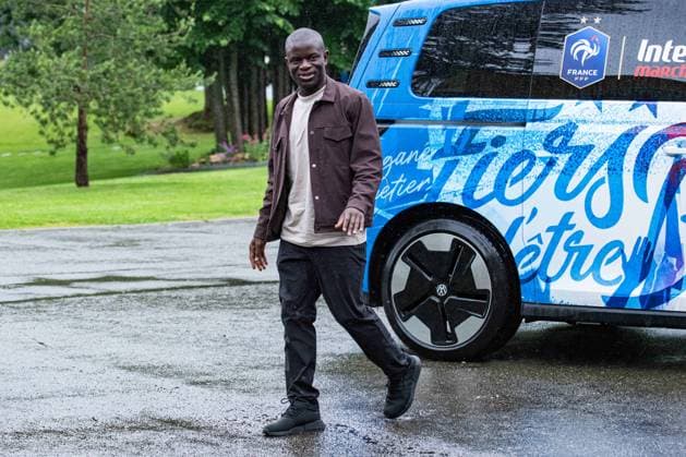 N™Golo Kante FOOTBALL : Arrivee des joueurs de lÂ’Equipe de France - Clairefontaine - 29 05 2024 BaptisteAutissier Panoramic 