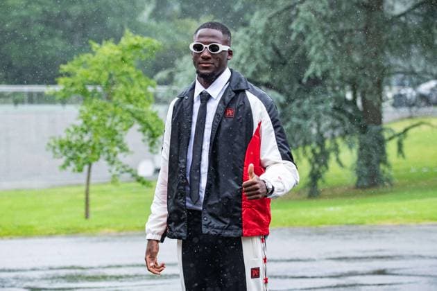 Ibrahima KonatÃ FOOTBALL : Arrivee des joueurs de lÂ’Equipe de France - Clairefontaine - 29 05 2024 BaptisteAutissier Panoramic 