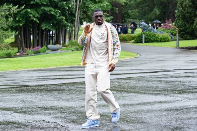 Youssouf Fofana FOOTBALL : Arrivee des joueurs de lÂ’Equipe de France - Clairefontaine - 29 05 2024 BaptisteAutissier Panoramic 