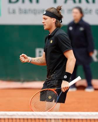 Romain Arneodo Sam Weissborn makes a fist and cheers, cheers, joy, emotion, mens doubles Copyright: xJuergenxHasenkopfx