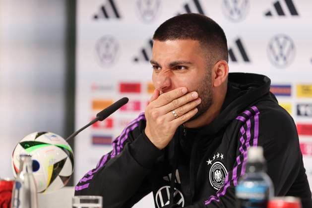 Deniz Undav answers questions from journalists, press conference day 3, training camp of the German national team, Schloss, 29 05 2024, Blankenhain, Germany