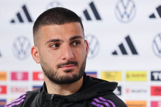 Deniz Undav answers questions from journalists, press conference day 3, training camp of the German national team, Schloss, 29 05 2024, Blankenhain, Germany