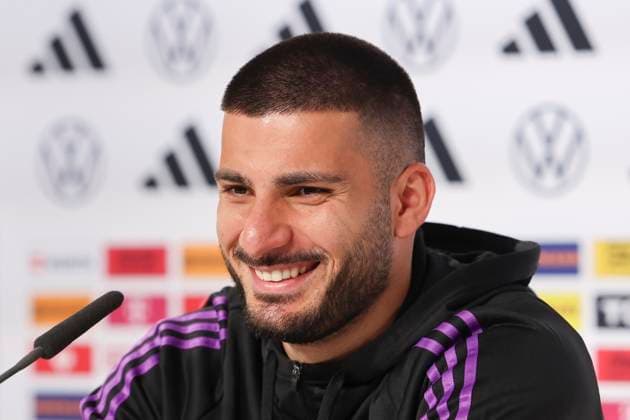Deniz Undav answers questions from journalists, press conference day 3, training camp of the German national team, Schloss, 29 05 2024, Blankenhain, Germany