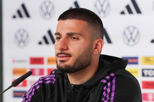 Deniz Undav answers questions from journalists, press conference day 3, training camp of the German national team, Schloss, 29 05 2024, Blankenhain, Germany