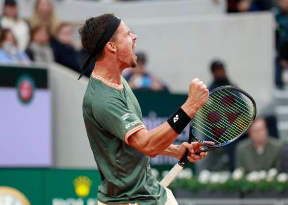 Daniel Altmaier GER makes a fist and cheers, cheers, joy, emotion Copyright: xJuergenxHasenkopfx