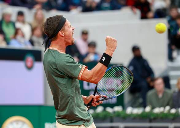 Daniel Altmaier GER makes a fist and cheers, cheers, joy, emotion Copyright: xJuergenxHasenkopfx