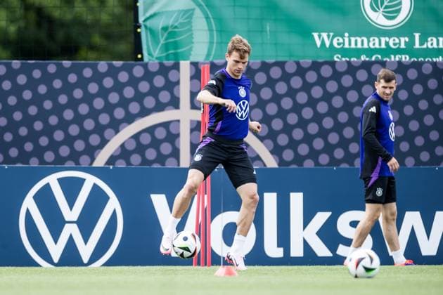 DFB training camp training 29 05 2024 Joshua Kimmich Germany on the ball DFB training camp training Blankenhain, Golf Spa Resort Weimarer Land on 29 05 2024 Copyright: xBEAUTIFULxSPORTS Wunderlx