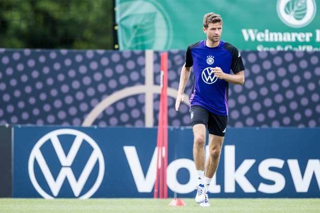 DFB training camp training 29 05 2024 Thomas Müller Germany in training DFB training camp training Blankenhain, Golf Spa Resort Weimarer Land on 29 05 2024 Copyright: xBEAUTIFULxSPORTS Wunderlx
