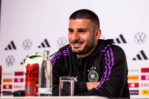 DFB Training Camp Press Conference 29 05 2024 Deniz Undav Germany smiles DFB Training Camp Press Conference Blankenhain, Golf Spa Resort Weimarer Land on 29 05 2024 Copyright: xBEAUTIFULxSPORTS Wunderlx