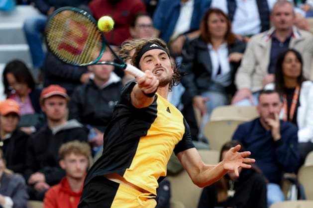 TENNIS - French Open 2024 PARIS,FRANCE,29.MAY.24 - TENNIS - ATP, Tennis Herren World Tour, French Open, Roland Garros, Grand Slam. Image shows Stefanos Tsitsipas (GRE).  GEPAxpictures xPatrickxSteiner