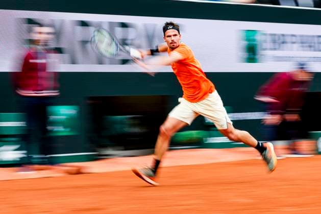 TENNIS - French Open 2024 PARIS,FRANCE,29.MAY.24 - TENNIS - ATP, Tennis Herren World Tour, French Open, Roland Garros, Grand Slam. Image shows the rejoicing of Daniel Altmaier (GER).  GEPAxpictures xPatrickxSteiner