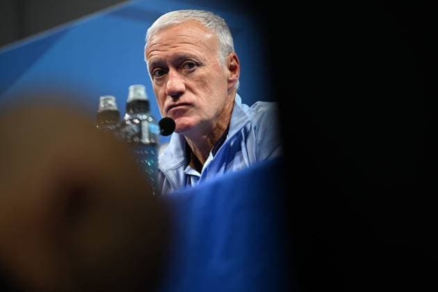 Didier Deschamps press conference, PK, Pressekonferenz - Clairefontaine Fance s head coach Didier Deschamps gives a press conference at French national soccer center in Clairefontaine near Paris, France on May 29, 2024. Photo by Eliot Blondet ABACAPRESS.COM Clairefontaine France  Copyright: xBlondetxEliot ABACAx