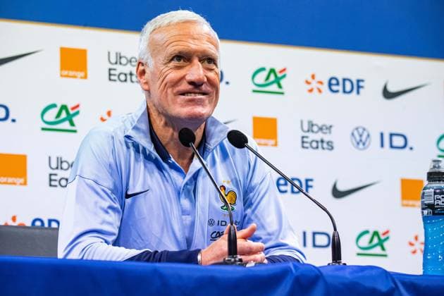 Didier Deschamps FOOTBALL : ConfÃ rence de press de lÂ’Equipe de France - 29 05 2024 BaptisteAutissier Panoramic 
