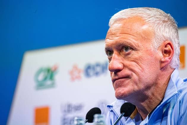Didier Deschamps FOOTBALL : ConfÃ rence de press de lÂ’Equipe de France - 29 05 2024 BaptisteAutissier Panoramic 