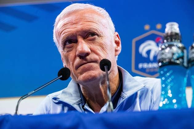 Didier Deschamps FOOTBALL : ConfÃ rence de press de lÂ’Equipe de France - 29 05 2024 BaptisteAutissier Panoramic 