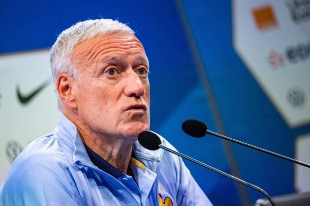 Didier Deschamps FOOTBALL : ConfÃ rence de press de lÂ’Equipe de France - 29 05 2024 BaptisteAutissier Panoramic 