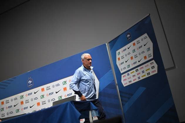 Didier Deschamps press conference, PK, Pressekonferenz - Clairefontaine Fance s head coach Didier Deschamps gives a press conference at French national soccer center in Clairefontaine near Paris, France on May 29, 2024. Photo by Eliot Blondet ABACAPRESS.COM Clairefontaine France  Copyright: xBlondetxEliot ABACAx