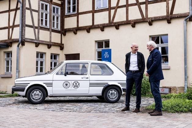 DFB training camp visit by Federal President Frank Walter Steinmeier 29 05 2024 Bernd Neuendorf DFB President and Rudi Völler DFB Director A national team await the arrival of Federal President Frank Walter Steinmeier DFB training camp visit by Federal President Frank Walter Steinmeier Blankenhain, Golf Spa Resort Weimarer Land on 29 05 2024 Copyright: xBEAUTIFULxSPORTS Wunderlx