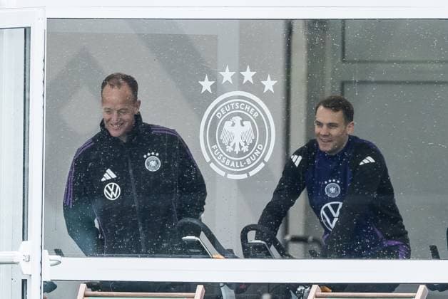 DFB training camp training 29 05 2024 Manuel Neuer Germany on the ergometer in the fitness tent DFB training camp training Blankenhain, Golf Spa Resort Weimarer Land on 29 05 2024 Copyright: xBEAUTIFULxSPORTS Wunderlx