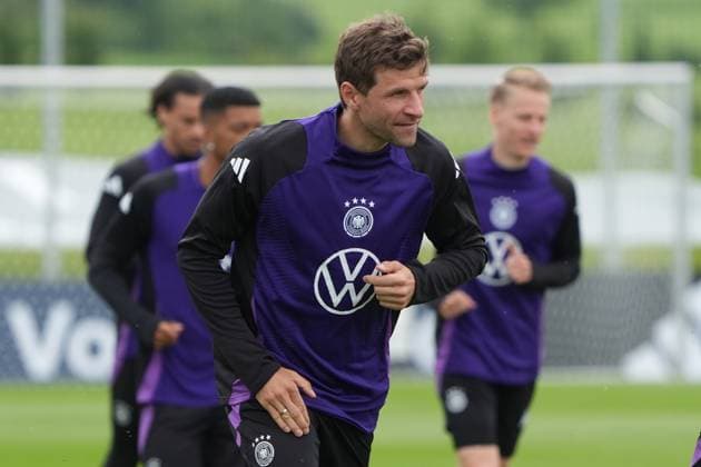 Thomas Müller Germany Germany Blankenhain 29 05 2024 Training camp for the German national team in preparation for the European Championship, Golf Resort Weimarer Land