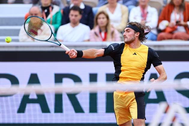 2024.05.29 Paryz Tenis French Open Roland Garros 2024 Daniel Altmaier - Stefanos Tsitsipas N Z Stefanos Tsitsipas Foto Pawel Andrachiewicz PressFocus 2024.05.29 Paris Tennis French Open Roland Garros 2024 Daniel Altmaier - Stefanos Tsitsipas Stefanos Tsitsipas Photo Pawel Andrachiewicz PressFocus NEWSPIX.PL --- Newspix.pl POLAND OUT!  20240529_PF_PA128