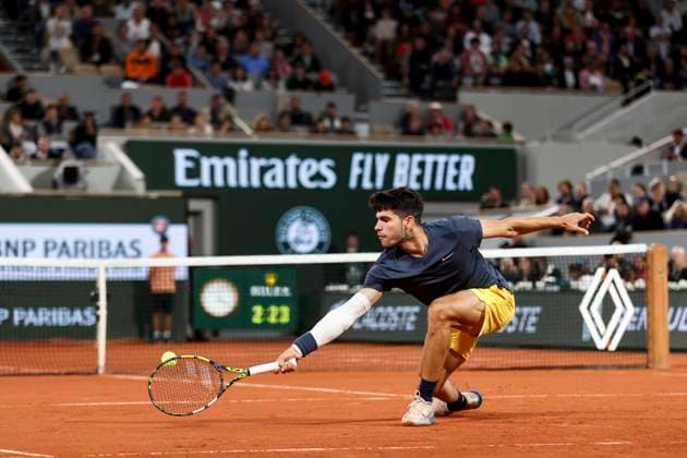 TENNIS - French Open 2024 PARIS,FRANCE,29.MAY.24 - TENNIS - ATP, Tennis Herren World Tour, French Open, Roland Garros, Grand Slam. Image shows Carlos Alcaraz (ESP).  GEPAxpictures xPatrickxSteiner