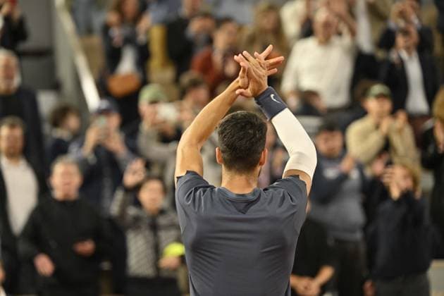 Tennis : Roland Garros 2024 - Carlos Alcaraz - Espagne Tennis : Roland Garros 2024 - France - 29 05 2024 ChrysleneCaillaud Panoramic 