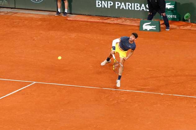BRP - Jour 4 des Internationaux de France de tennis de Roland Garros 2024 Ã Paris Carlos Alcaraz lors de son match - Internationaux de France de Tennis de Roland Garros 2024 - Jour 4 Ã Paris le 29 Mai 2024. Bertrand Rindoff Bestimage 2024 Tennis French Open of Roland Garros - Day 4 in Paris, France Paris France  Copyright: xBERTRANDxRINDOFFxPETROFFx xBESTIMAGExBERTRANDxRINDOFFxPETROFFx xBESTIMAGEx