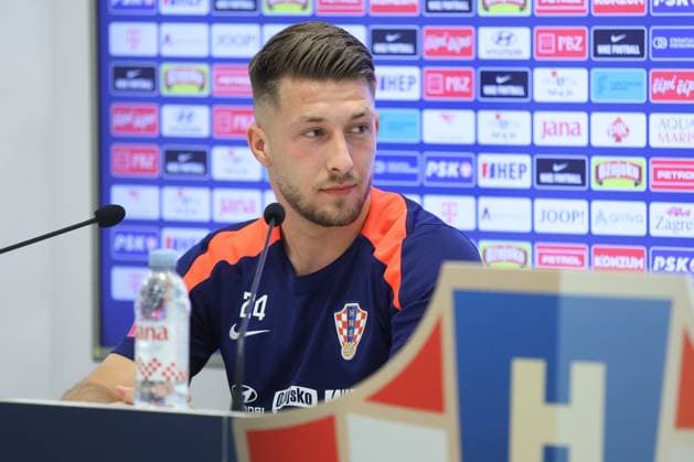 Croatia - preparations for the UEFA EURO, EM, Europameisterschaft,Fussball 2024: press conference, PK, Pressekonferenz Marco Pasalic of Croatia speaks on a press conference of the Croatian national football team at the HNK Rijeka stadium in Rijeka, Croatia, on May 29, 2024. as part of preparations for the UEFA Euro 2024. NelxPavletic PIXSELL