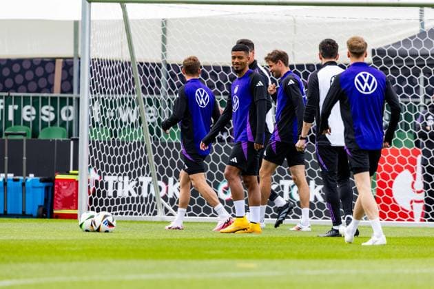 29 05 2024, GER, Football, Men, Season 2023 2024, DFB National Team Training Camp Blankenhain, Training session at the Spa GolfResort Weimarer Land Benjamin Henrichs on the training ground sports field in Blankenhain 99444 Blankenhain Castle Blankenhain Spa Golf Thuringia Germany