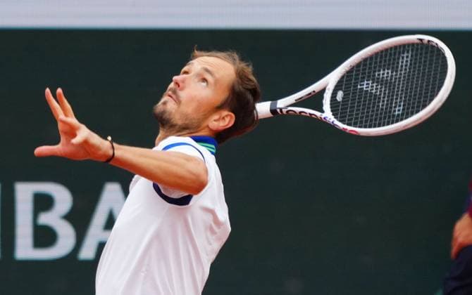 Daniil Medvedev in second round action French Open Tennis, Day 5, Tennis, Roland Garros, Paris, France - 30 May 2024  Copyright: xJavierxGarcia Shutterstockx 14513421e