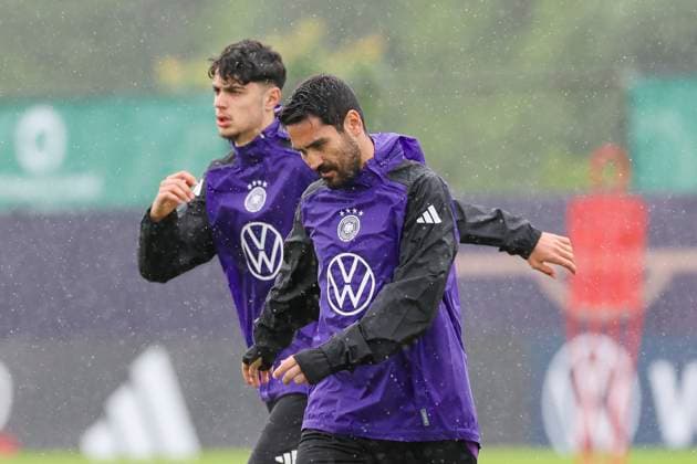 Ilkay Guendogan warms up, training day 4, training camp of the German national team, Spa and GolfResort Weimarer Land, 30 05 2024, Blankenhain, Germany