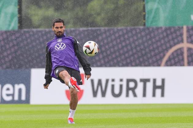 Ilkay Guendogan controls the ball, training day 4, training camp of the German national team, Spa and GolfResort Weimarer Land, 30 05 2024, Blankenhain, Germany