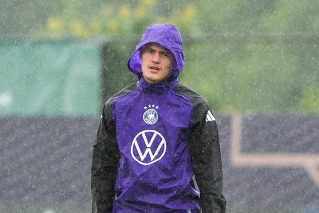 Florian Wirtz Germany Germany in the rain Blankenhain 30 05 2024 Training camp for the German national team in preparation for the European Championship, Golf Resort Weimarer Land