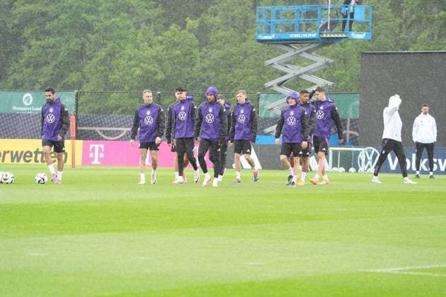 Ilkay Gündogan Germany Germany , David Raum Germany Germany , Maximilian Beier Germany Germany , Kai Havertz Germany Germany , Leroy Sane, Brajan Gruda Germany Germany , Florian Wirtz Germany Germany , Benjamin Henrichs Germany Germany Blankenhain 30 05 2024 Training camp of the German national team for the European Championship preparation, Golf Resort Weimarer Land