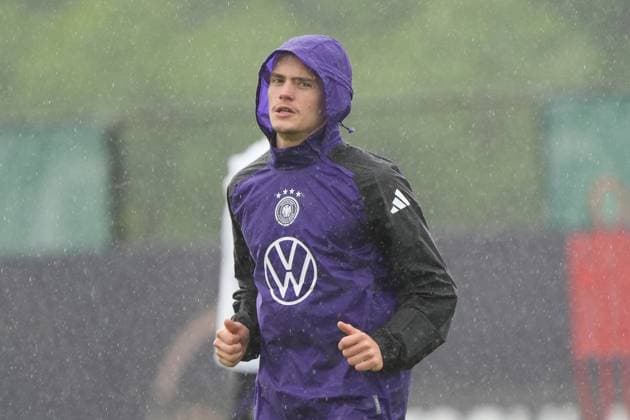 Florian Wirtz Germany Germany in the rain Blankenhain 30 05 2024 Training camp for the German national team in preparation for the European Championship, Golf Resort Weimarer Land