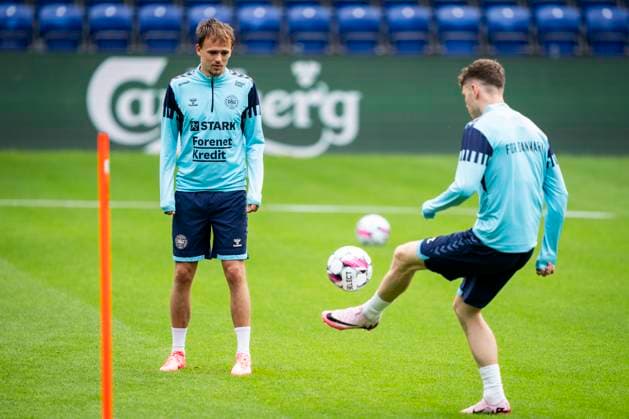 Mikkel Damsgaard The Danish national football team trains at Broendby Stadium on Thursday, May 30, 2024 The team is preparing for the UEFA EURO 2024 European Football Championship Photo Ida Marie Odgaard Ritzau Scanpix , Broendby Denmark  Copyright: RitzauxScanpix IdaxMariexOdgaardx spdk20240530-114031-L