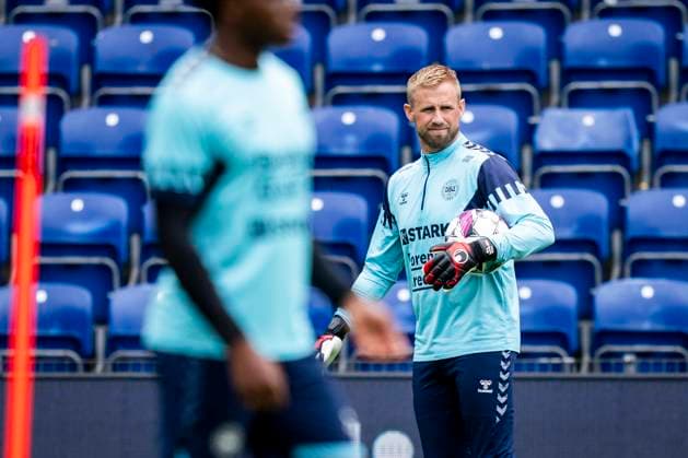 Kasper Schmeichel, as the Danish national football team trains at Broendby Stadium on Thursday, May 30, 2024 The team is preparing for the UEFA EURO 2024 European Football Championship Photo Ida Marie Odgaard Ritzau Scanpix , Broendby Denmark  Copyright: RitzauxScanpix IdaxMariexOdgaardx spdk20240530-113507-L