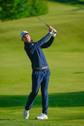 ANCASTER, ON - MAY 30: Nick Taylor (CAN) watches his approach shot on 10 during the first round of the RBC Canadian Open on May 30, 2024 at Hamilton Golf & Country Club in Ancaster, Ontario, Canada. (Photo by Ken Murray Icon Sportswire) GOLF: MAY 30 PGA, Golf Herren RBC Canadian Open EDITORIAL USE ONLY Icon240530013
